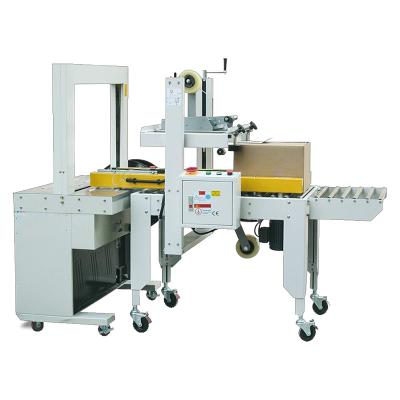 China Automatic Food Carton Tape Master Sealer Box Band Sealing Machine for sale