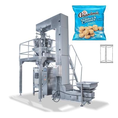 China Full Automatic Food Vertical Weighing Small Biscuit Edge Biscuit Biscuit Pouch Packing Machine for sale