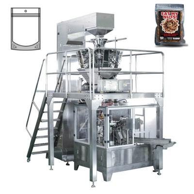 China Full Automatic Food Factory Low Price Mixed Dried Fruits And Vegetable Doypack With Zipper Packing Machine for sale