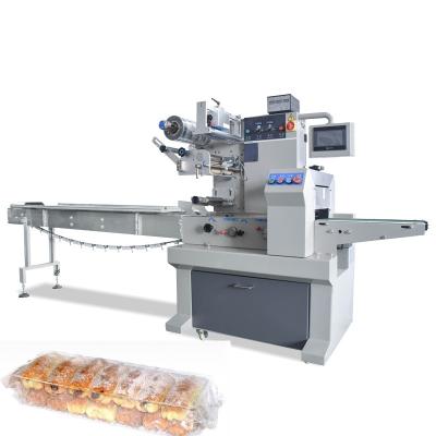 China Food the price of automatic pillow bag horizontal overflowing bread packing machine with tray for sale