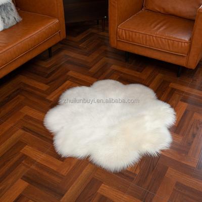 China Stain Resistant China Factory Wholesale Fur Floor Blanket Furry And Comfortable Plush Rug Faux Sheepskin Wool Imitation Wool Carpet for sale