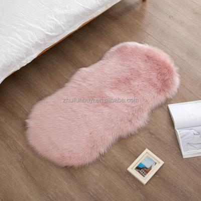 China Stain Resistant Hot Selling Imitation Wool Home Decoration Fashion Design Imitation Wool Shaggy Rug And Carpet Faux Sheepskin Blanket for sale