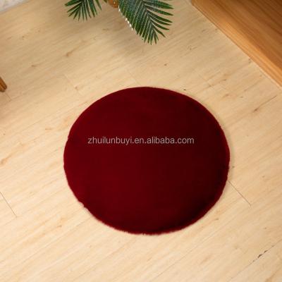 China Rabbit Bottom Stain Home Decoration Cozy Imitation Hair Rug Resistant Shaggy Round Carpet Sponge Rug And Blanket for sale