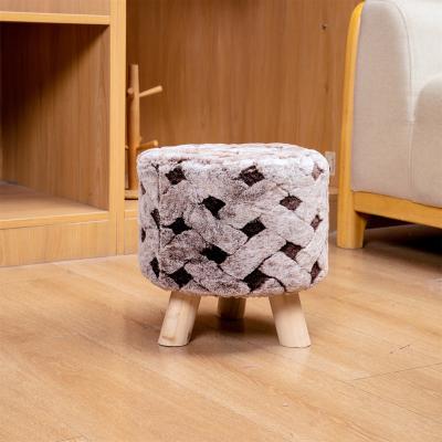 China Modern Direct Wooden Simple Soft Sponge Bottom Soft Step Household Chair Small Round Case Stool for sale