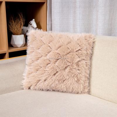 China Non-Toxic New Products Cushion Cover Faux Fox Fur Pillow Case Vintage Style Silk Pillow Case for sale