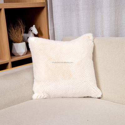 China Luxury silk line furry sofa decoration pillow case custom cover 45*45cm non-toxic home pillow cushion for sale