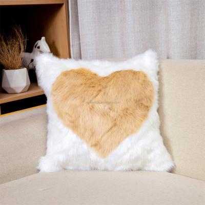 China Non-Toxic Direct Hairy Silk Hairy Shaggy Silk Light Pillowcase Luxury Pillow Case Pillow Case Sofa Cushion Cover Sheepskin Fur for sale