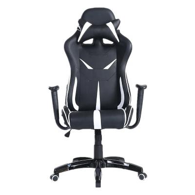 China Adjustable (height) Ergonomic luxury swivel pu leather racing PC computer silla gamer with lights and speakers cheap office furniture gaming chair for sale