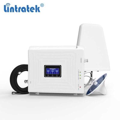 China Lintratek 850 Repeater 900 1800 megahertz 2g 3g 4g cell signal booster triband band repeater/booster/amplifier 230*180*20mm for sale