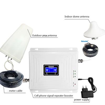 China Lintratek 900/2100 MHz 2g 3g 4g transmitter and receiver dual band GSM WCDMA cell phone signal booster repeater 230*180*20mm for sale