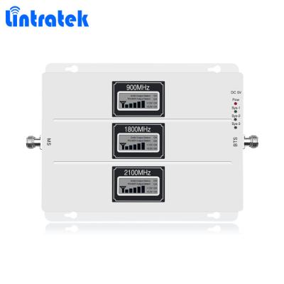 China Factory Lintratek 900/1800/2100 2G 3G 4G Tri Band Signal GSM Repeater in Pakistan with AGC/ALC 220*160*70(mm) for sale