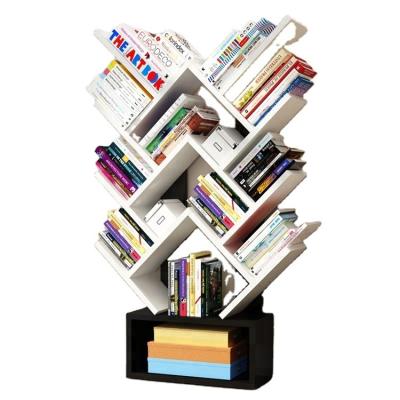 China JIAMUJIA Living Room Adjustable Modern Wooden Children's Furniture Home Living Room Black Wood Bookcase Tree Bookcase (Other) Children's Shelf Black Wood for sale