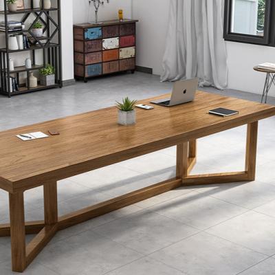 China Small (height) solidwood jiamujia conference table large slab long adjustable modern minimalist log leisure office negotiation table long for sale