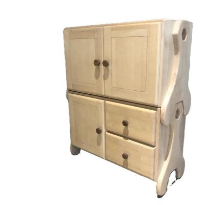 China Modern luxury kids clothes wardrobe design small wardrobe wood with drawers for children from JIAMUJIA for sale