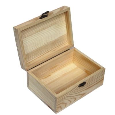 China Europe Square Rectangle Decorate Oak Pine Plywood Wood Tea Jewelry Storage Packaging Gift Boxes With JIAMUJIA Hinge for sale