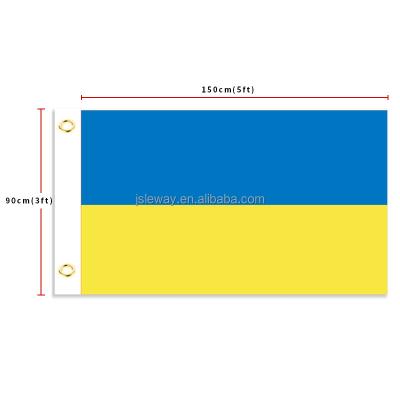 China Demonstrate Wholesale 100% Polyester Customized Window Cuts National Ukrainian Army Hand Flags Banners 3x5ft for sale