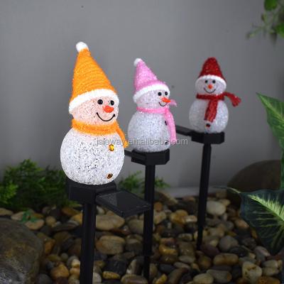 China Best Selling Snowman String Garden Light Solar Powered Wall Lights Outdoor Camper Wholesale Stuck Luminous Earth Raw Material for sale