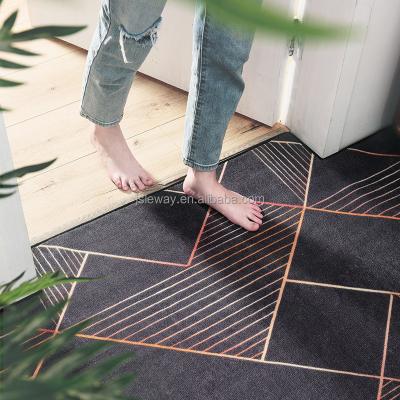 China Household Non-slip Modern Simple Kitchen Can Be Cut Carpet Custom Size Water Absorption Dust Door Floor Cover Non-Slip Mat for sale