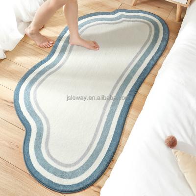 China Non-slip simple tea table cover living room nsa sofa bed home bed thickened lambhair carpet super water absorption floor mat cover for sale