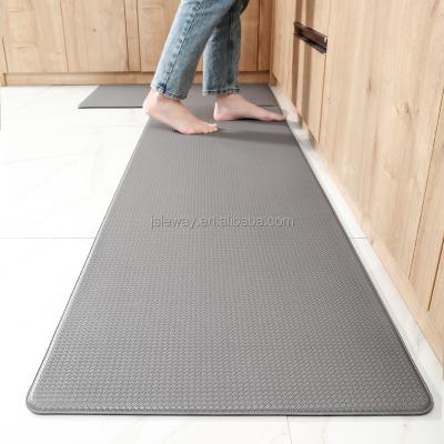 China New Modern Popular Restaurant PU Leather Strip Waterproof Corridor And Oil-proof Non-slip Oil-absorbing PVC Carpet Kitchen Mat for sale