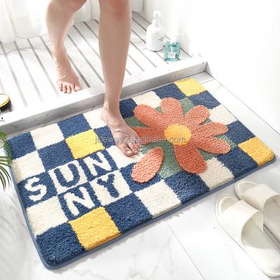 China Washable Indoor Toilet Mat Cover Foot Deeply And Softly Prevent Falling Non-slip Anti-slip Quick-drying Absorbent Soft Bathroom Mat for sale