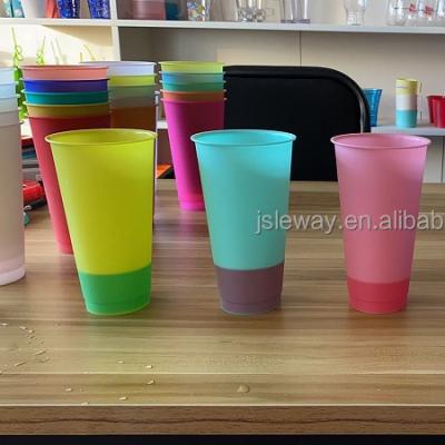 China Disposable Reusable Plastic Cups Car Travel Car Cold-Hot Plastic Coffee Cups With Lids And Straw Sublimation White Tea for sale