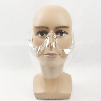 China Fashion Sunglasses Clear Fancy Shiny Clear Plastic Strapless Clear Plastic Strapless Transparent Cover Vendor Anti Fog Half Face Protective Mask for sale