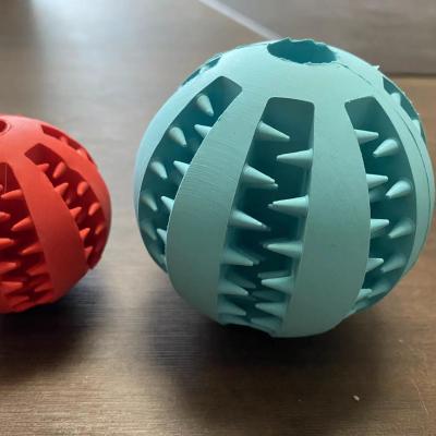 China Dog Style Pet Food Treat Feeder Chew Viable Tooth Cleaning Ball Watermelon Cleaning Ball for sale