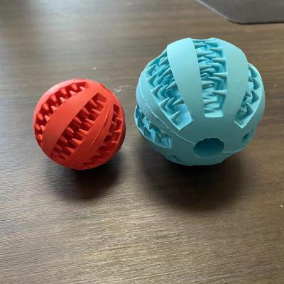 China Viable Tooth Feeder Treat Dog Pet Ball Pet Bite Silicone Cleaning Toys for sale