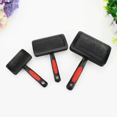 China Soft Pet Roller Plastic Hair Remover Soft Pet Slicker Mold Brush Pet Grooming Brush for sale