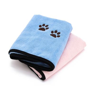 China 2021 Viable Wholesale High Quality Pet Bath Towel Absorbent Clean Towel For Pet for sale