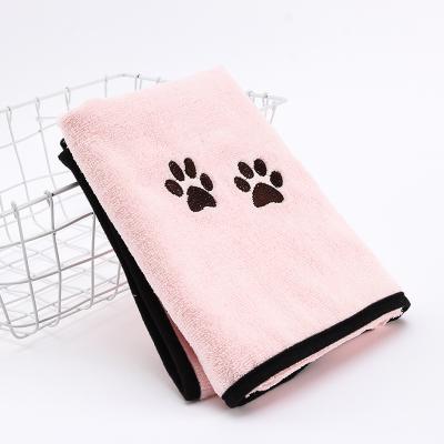 China Quaity Wholesale Microfiber Pet Cleaning Towel Viable Superior Absorbent Pet Bath Towel for sale