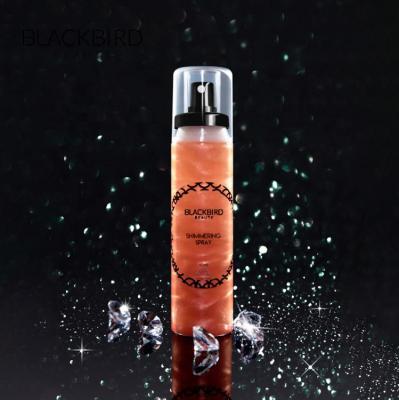 China Waterproof Custom Waist Face Highlighter Makeup Liquid Spray Shimmer Organic Body Mist for sale