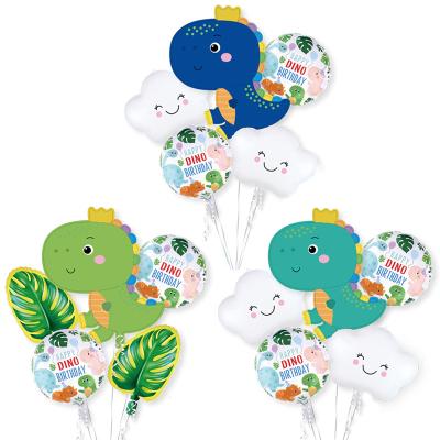 China Promotional Toy New Arrival 5pcs Jungle Animals Balloon Set Dino Foil Balloon Jungle Balloons Globos Set Happy Birthday Party Decoration Supplie for sale