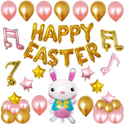 China HAPPY Rose Gold Balloon Set Party Balloon Decoration Silver Gold Letter Balloon Toy Advertising Toy New Arrival Easter Bunny Foil Balloon Set Advertising EASTER for sale