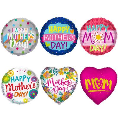 China 2022 Promotional Toy Happy Mothers Day Foil Balloon 18 Inch Round Shape Colorful Helium Balloons New Design Toy Promotional For MOMS Day Party Decorations Balloon for sale