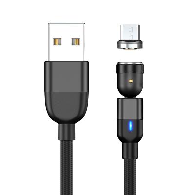 China wholesale 540 Degree Rotate Cable On Stock 3 In 1 Magnetic Charging Micro Type C Cable USB Lighting Phone Accessories Fast Charging Magnetic USB Cable for sale