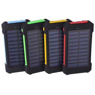 China Solar Panel Charging High Power OEM Solar Powerbank External Battery Solar Power Bank 10000mah for sale