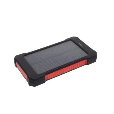 China Waterproof Shakeproof 10000 mAh Solar Panel Charging Solar Power Bank, Outdoor Power Banks with LED Light and Portable Charger for Mobile Phone for sale