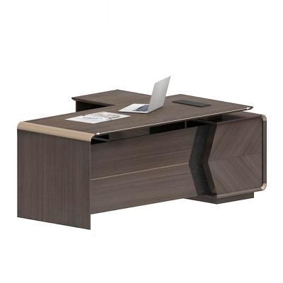 China Good Quality Manager Office Computer Wooden Table Desk Table Modern Executive Furniture Convertible Desk With Drawer for sale