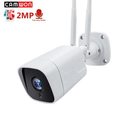 China Hidden Siren Camwon AI Detection 1080P Built-in Human Spy With Sim Card GSM Sony Bullet Outdoor 4G Camera Spy With Video Recording for sale