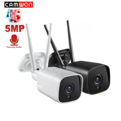 China Camwon GSM 5Mp Built-in IP Camera Outdoor Camwon GSM 5Mp Siren WiFi Bullet IR Night Vision Spy 4G LTE SIM Card CCTV Camera Support Onvif for sale