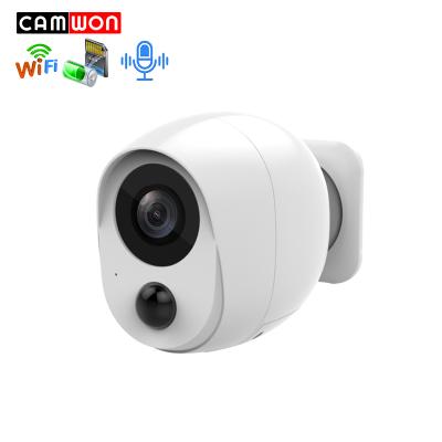 China Camwon 1080P Night Vision 2 Color Motion Detection Battery Security WiFi Camera Support TF Card And Cloud Storage White 2 Way-Audio for sale