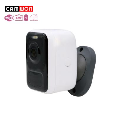 China Camwon 4MP Wifi PIR Battery IP Camera Pet Tracking Human Motion Snapshot IP65 Waterproof CCTV Infrared Lamp H.265 Cloud Storage Mid Power for sale