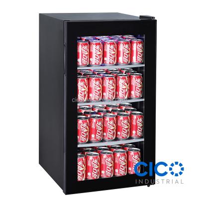 China CICO COMPRESSOR 95I Can Beverage Refrigerator Beer Wine Soda Beverage Beverage Cooler Portable Black for sale