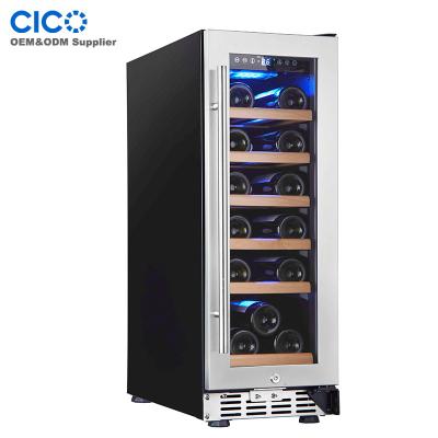 China CICO SF-18S 18bottles compressor wine cooler refrigerator with Jiaxipera compressor R600A 18 bottles compressor wine cooler for sale