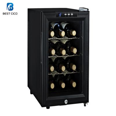 China THERMOELECTRIC Mini Portable Electric Wine Bottle Cooler /Table Top Horizontal 12 Bottle Wine Fridge JC-33B for sale