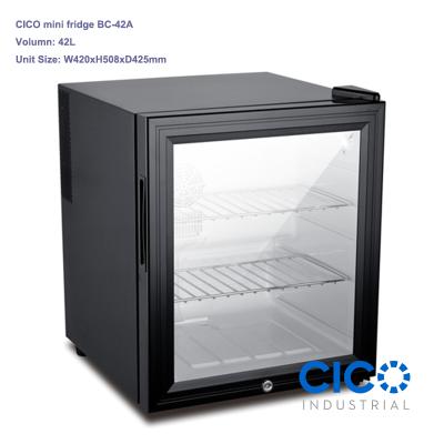 China CICO 42L THERMOELECTRIC Bar Fridge Mini Fridge With Glass Door Refrigerator Because-42A for sale