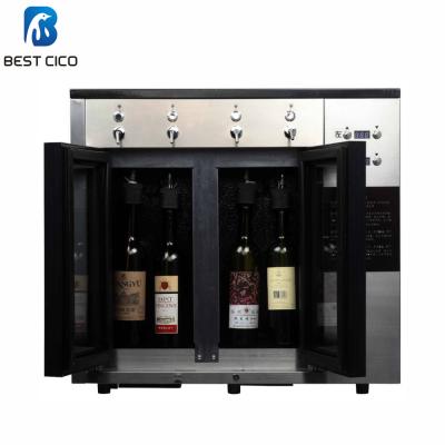 China CICO 4 Stainless Steel Bottle Display Door Wine Dispenser Faucet Glass Machine SC-4B for sale