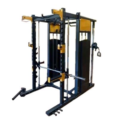 China Functional Smith Double Pulley Chin Trainer Dip Up Cable Universal Crossover Multi Squat Rack for sale